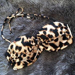 Victoria’s Secret Leopard Bandeau Bikini Top (34D)